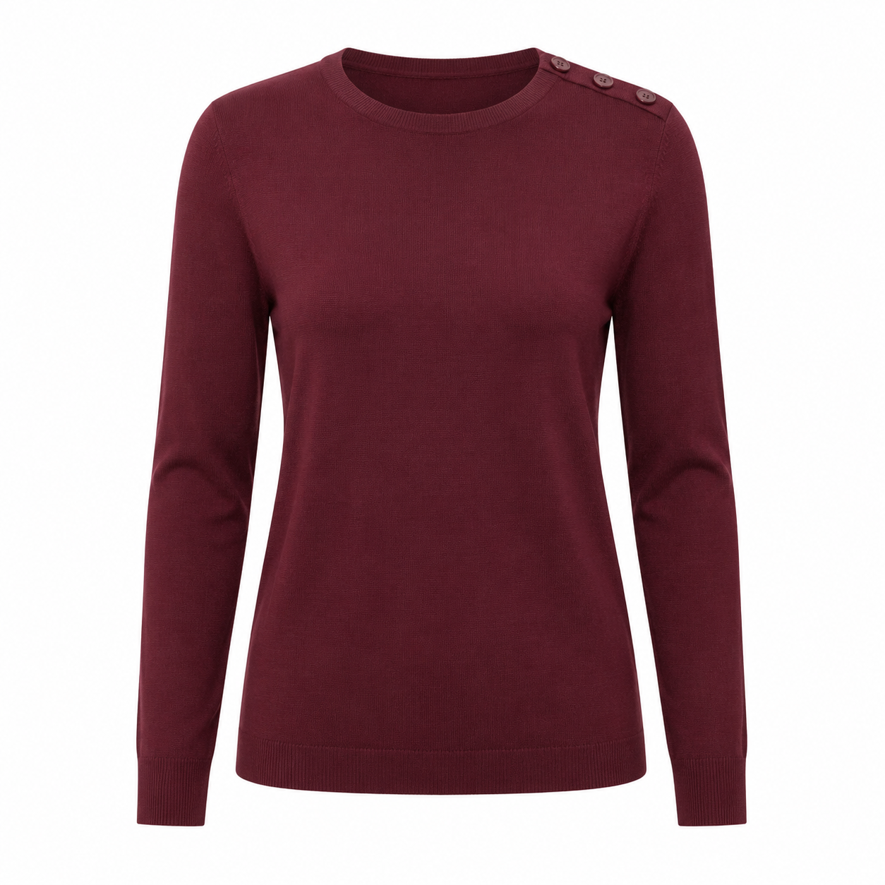 Tessa Button-Shoulder Knit Top