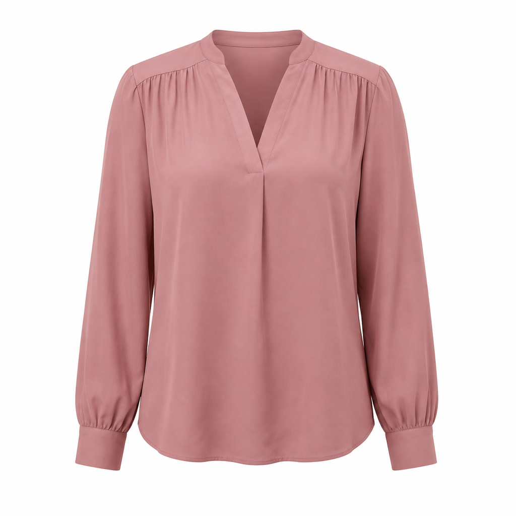 Celia Gathered-Shoulder Blouse