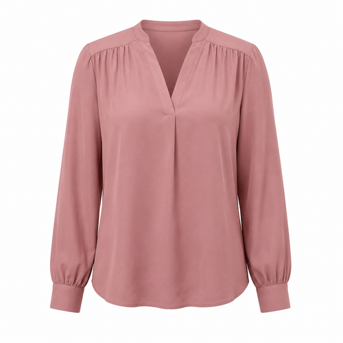 Celia Gathered-Shoulder Blouse