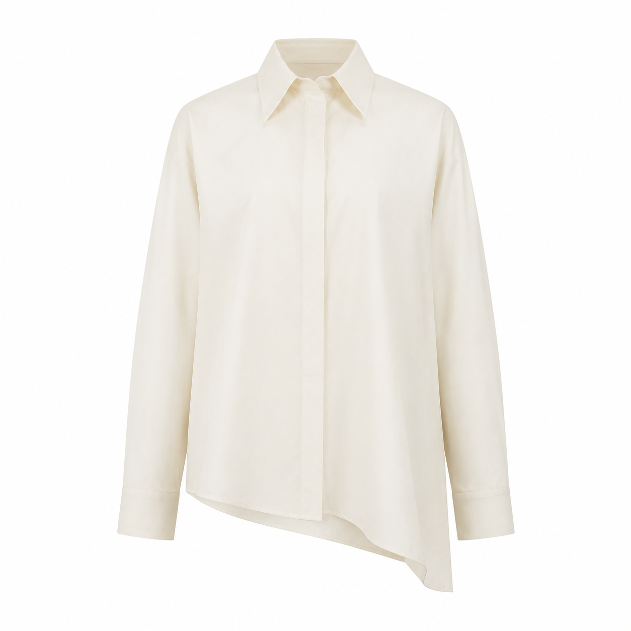 Maren Asymmetric-Hem Shirt