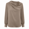 Sora Draped-Neck Blouse