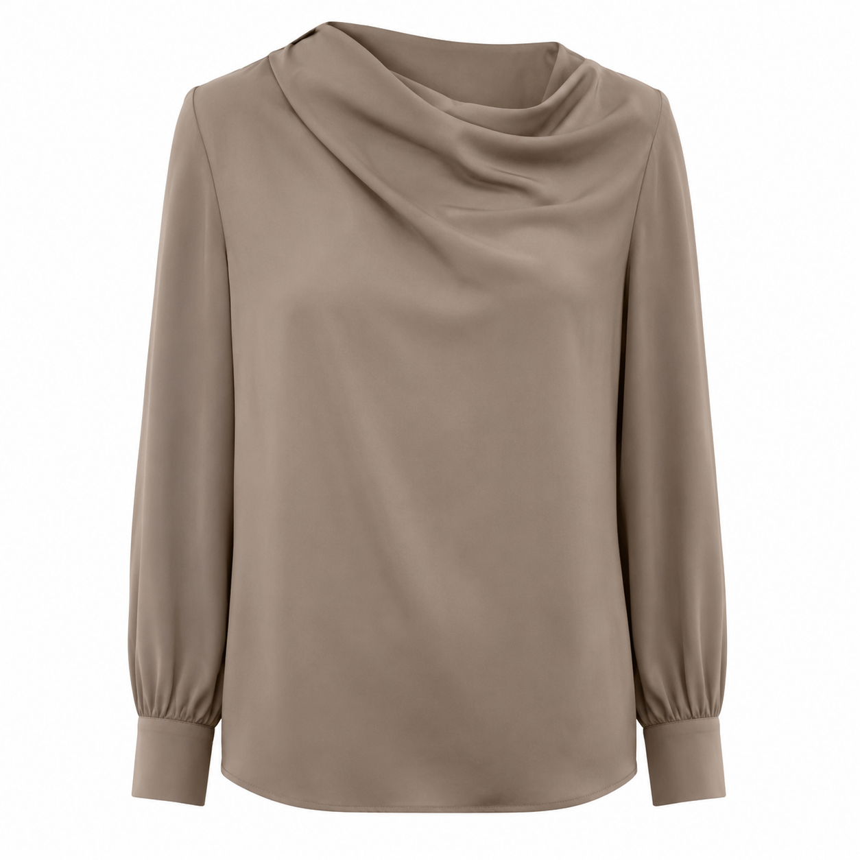 Sora Draped-Neck Blouse