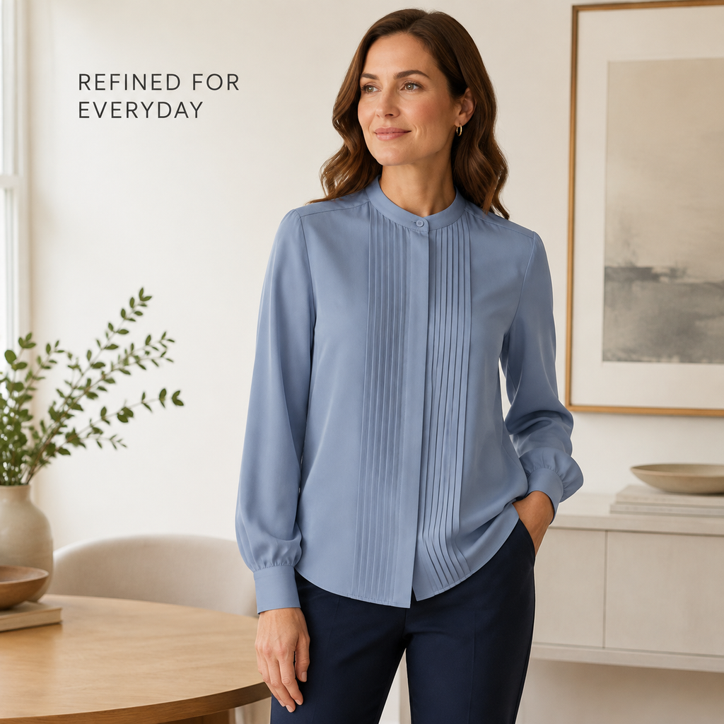 Arden Pleat-Front Shirt