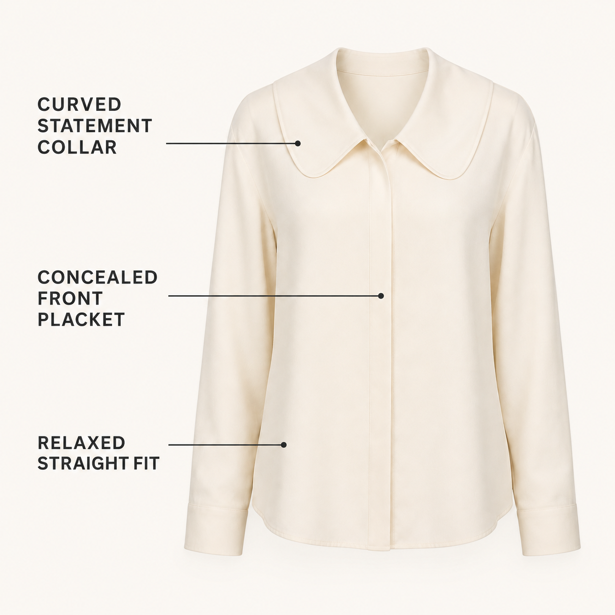 Willow Curve-Collar Blouse