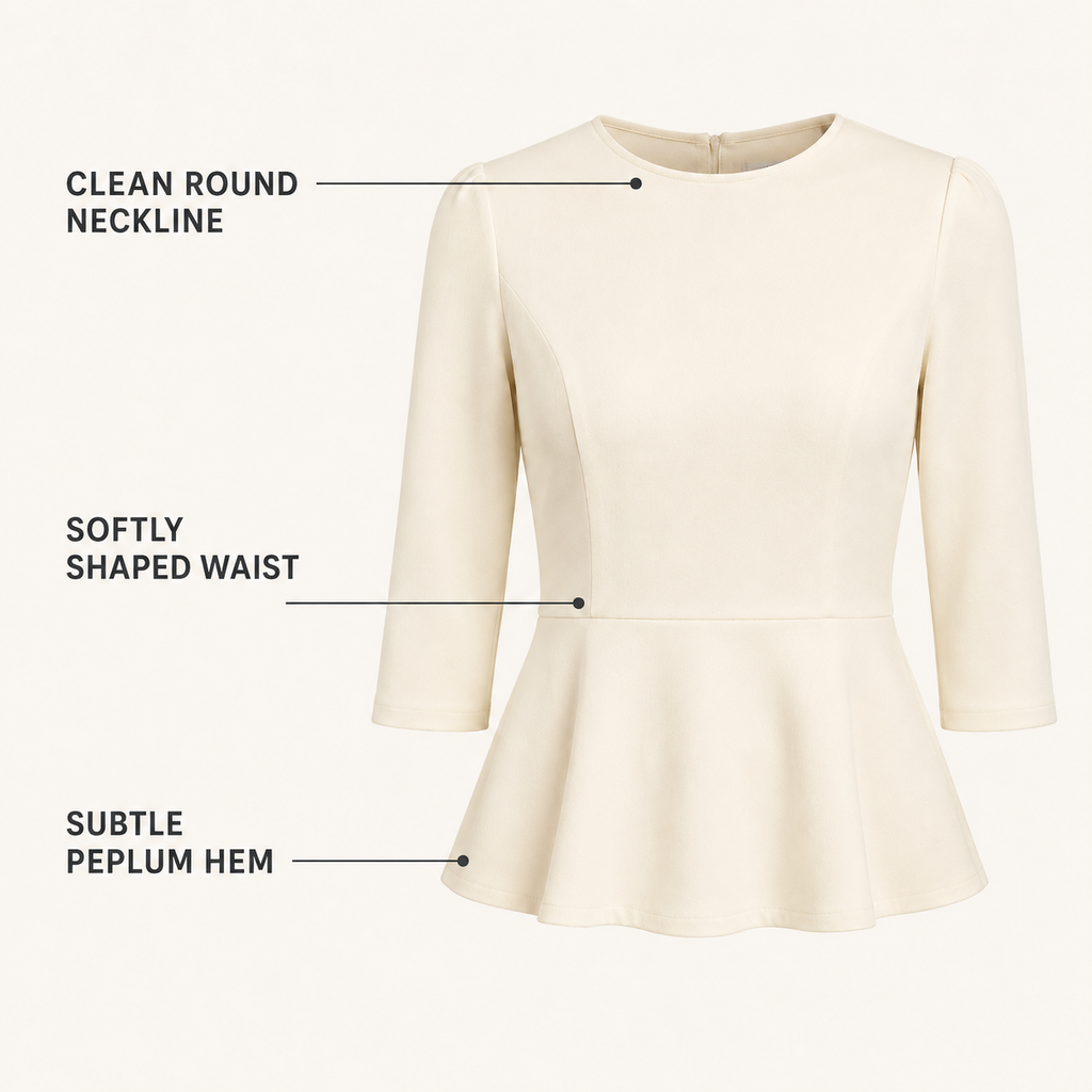 Elowen Soft-Peplum Top