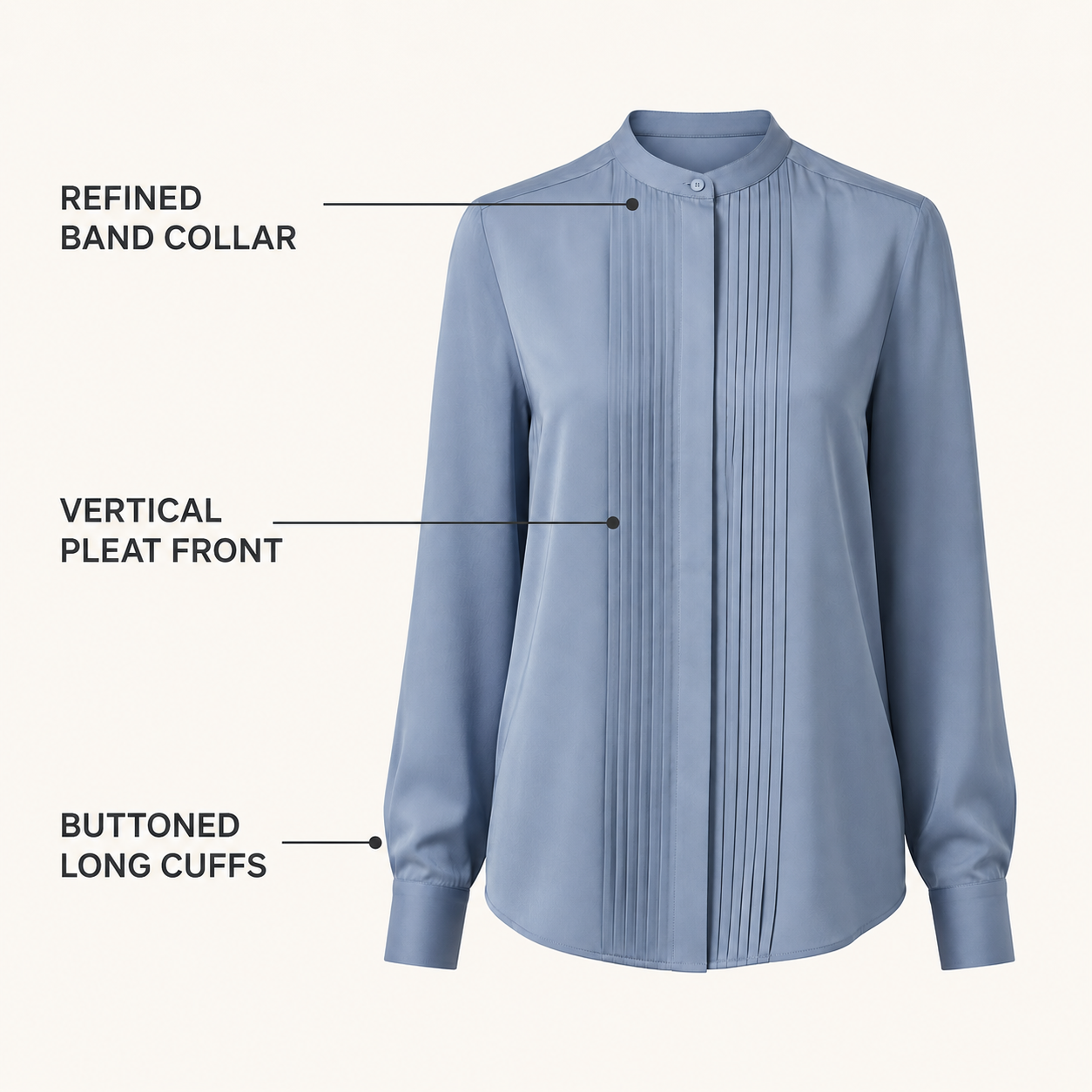 Arden Pleat-Front Shirt