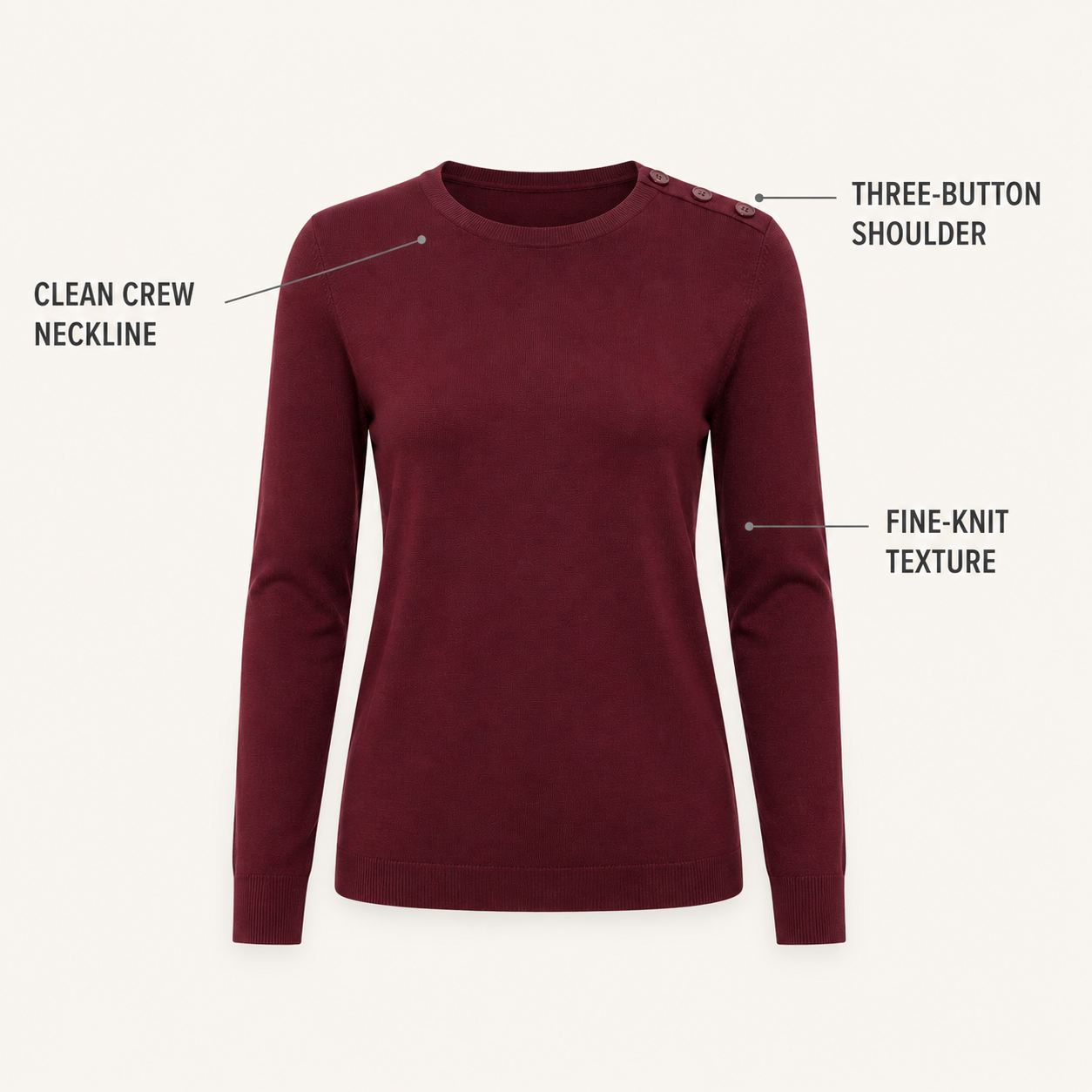 Tessa Button-Shoulder Knit Top