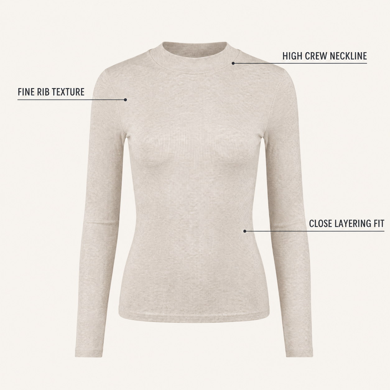Noelle Ribbed Layering Top