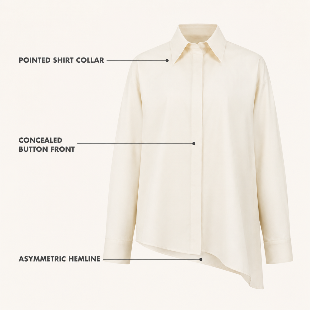 Maren Asymmetric-Hem Shirt