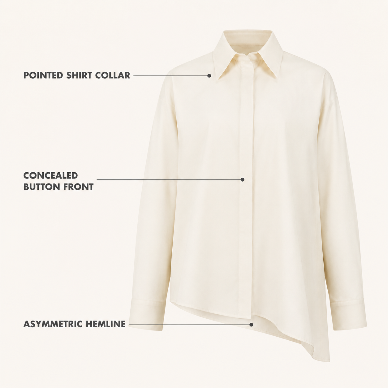 Maren Asymmetric-Hem Shirt