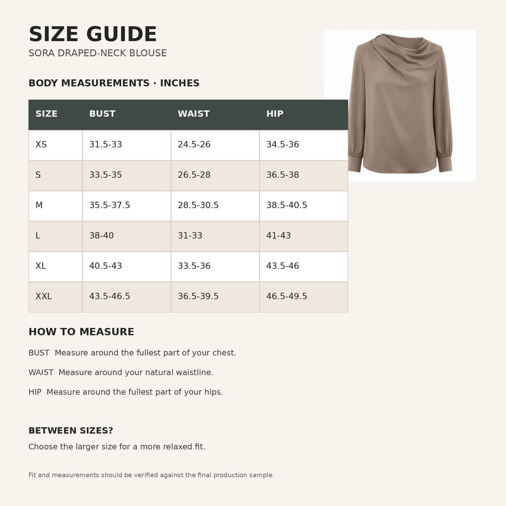Sora Draped-Neck Blouse