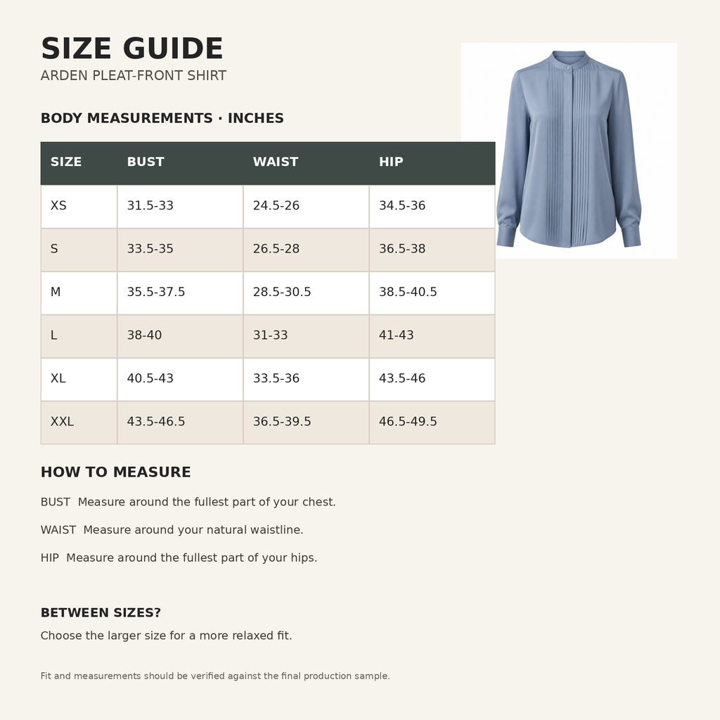 Arden Pleat-Front Shirt