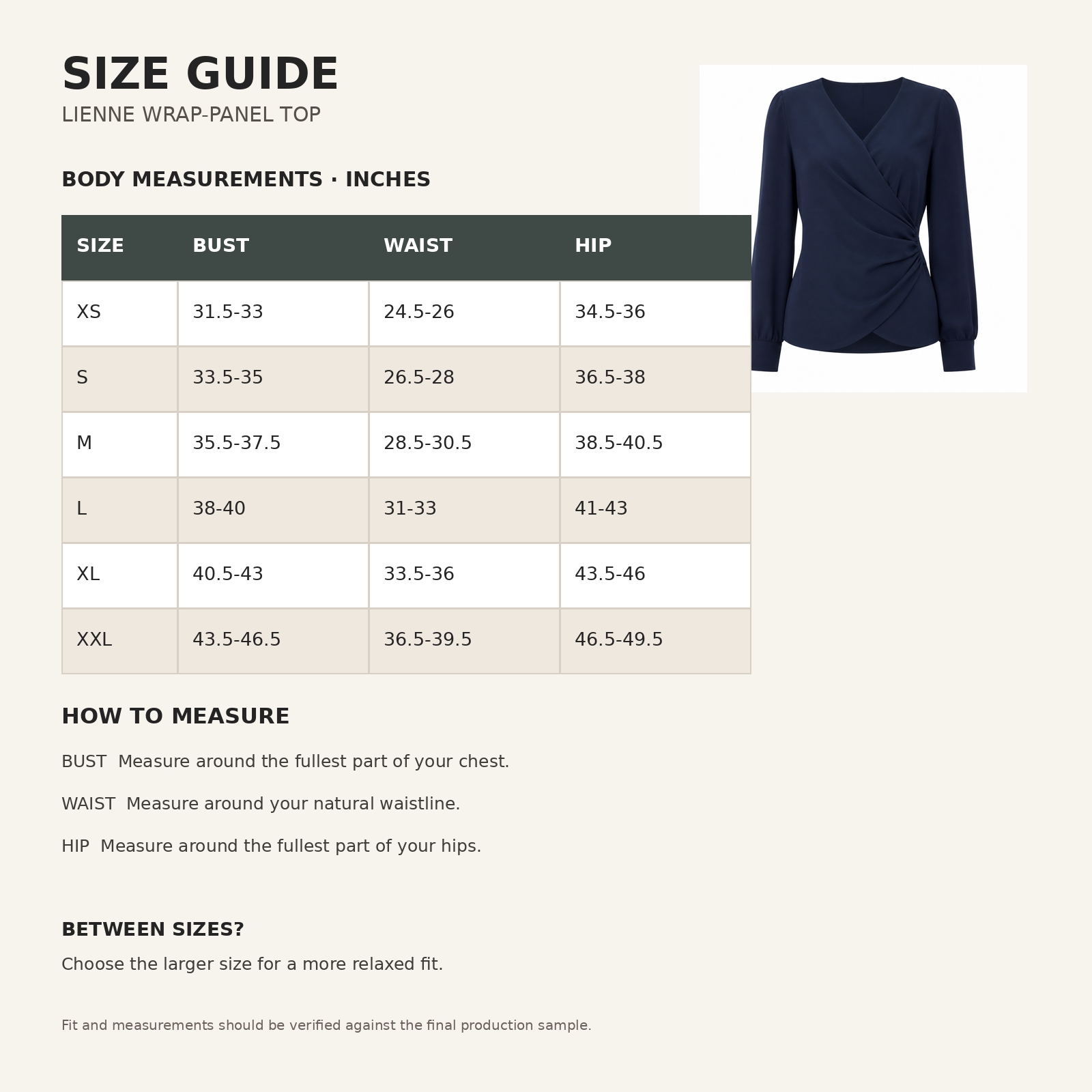 Lienne Wrap-Panel Top