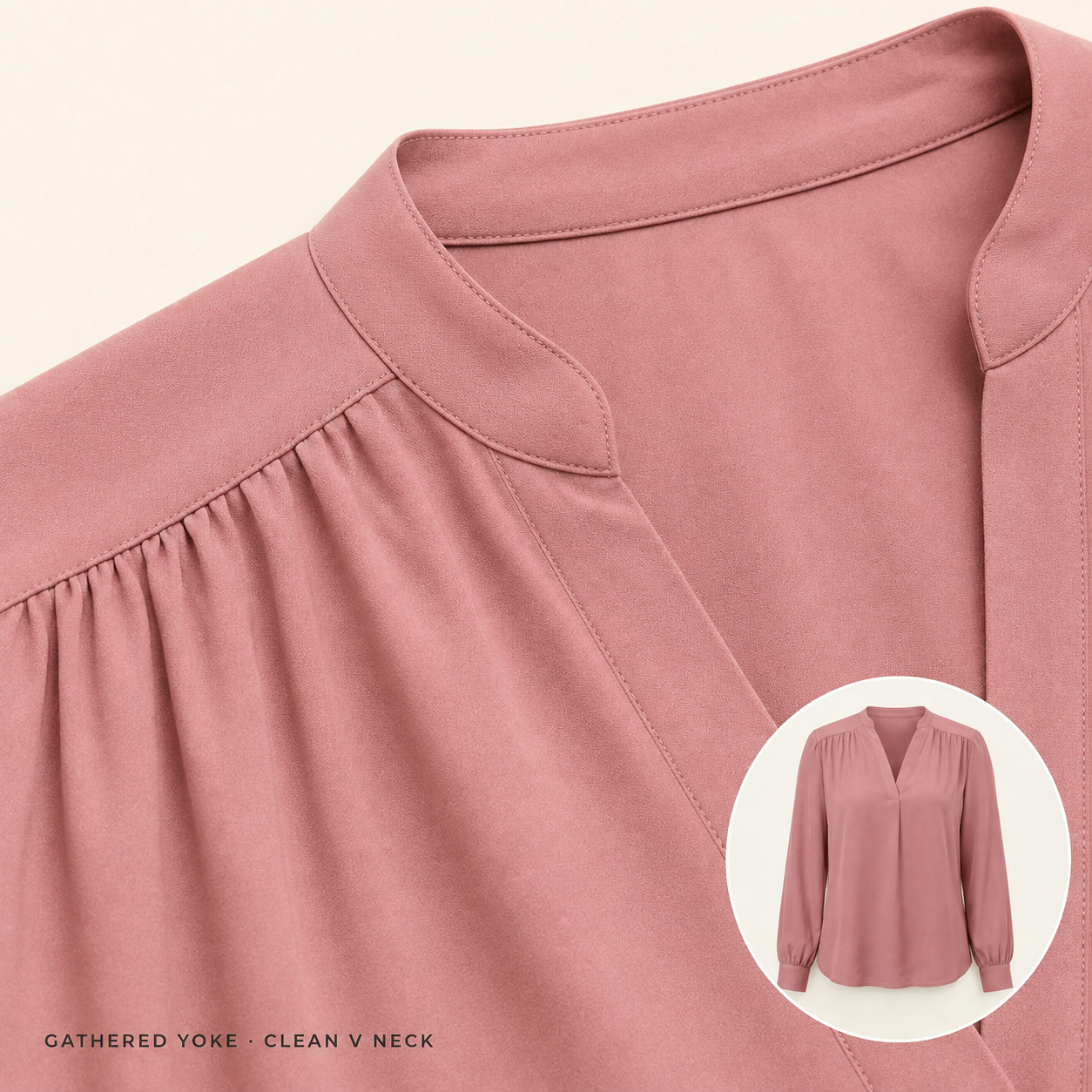 Celia Gathered-Shoulder Blouse