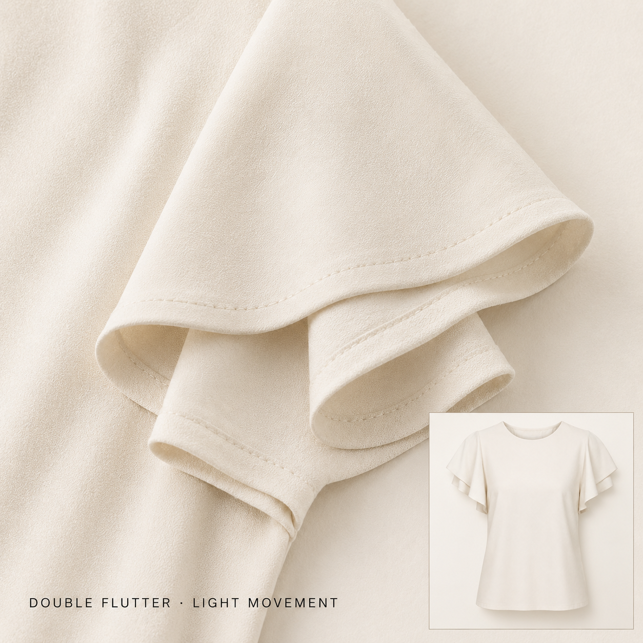 Aster Flutter-Sleeve Shell