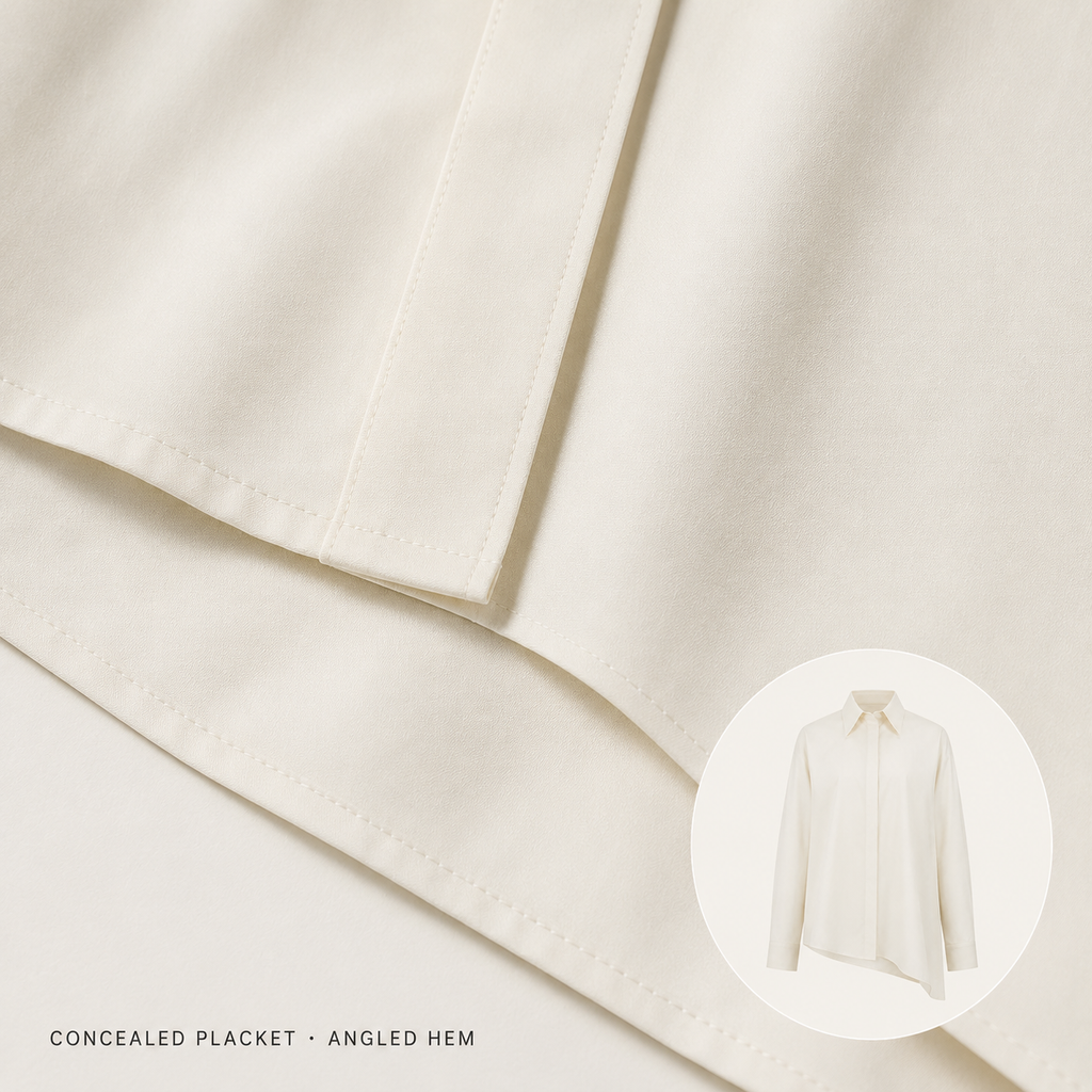 Maren Asymmetric-Hem Shirt