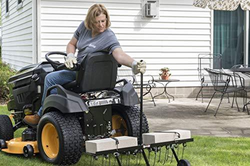 48-INCH Tine Tow Dethatcher,black,medium