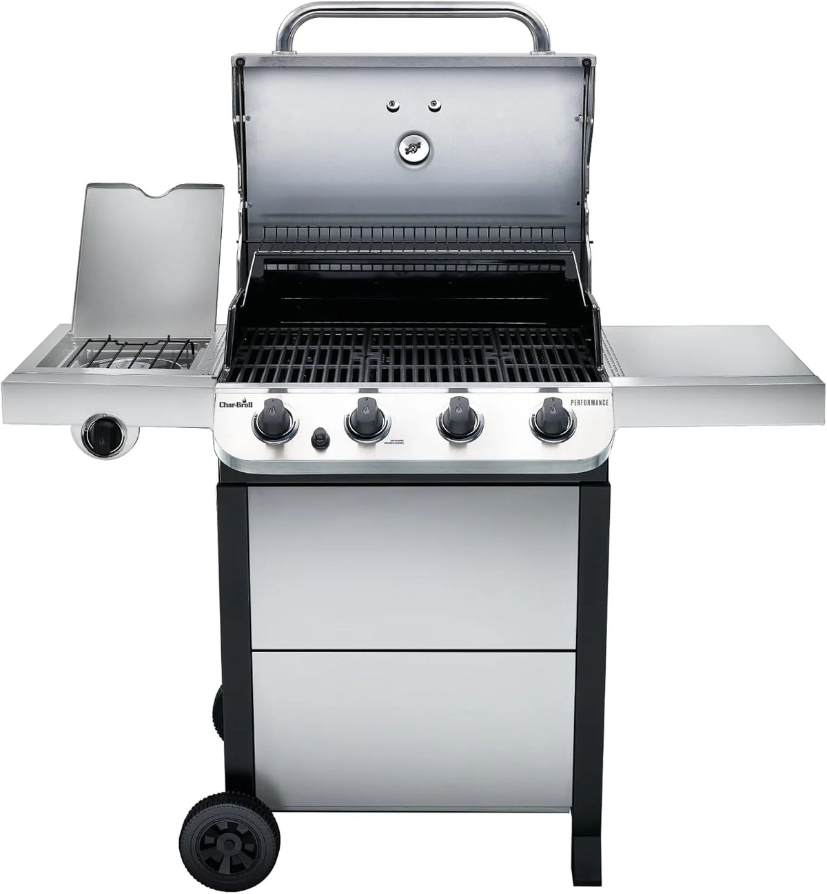 4-Burner Stainless Steel Cart-Style Gas Grill
