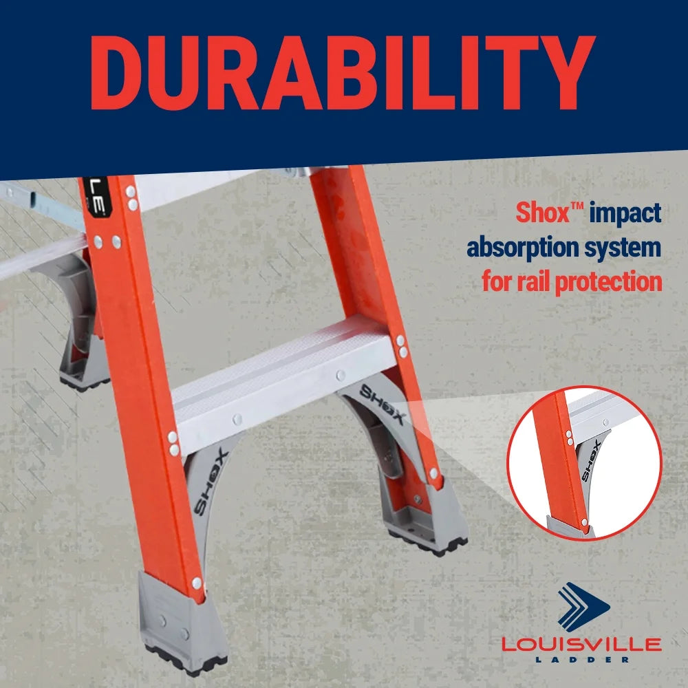 Louisville Ladder 10 - Foot Fiberglass Step Ladder, 300 - Pound Load Capacity, Type IA, FS1510