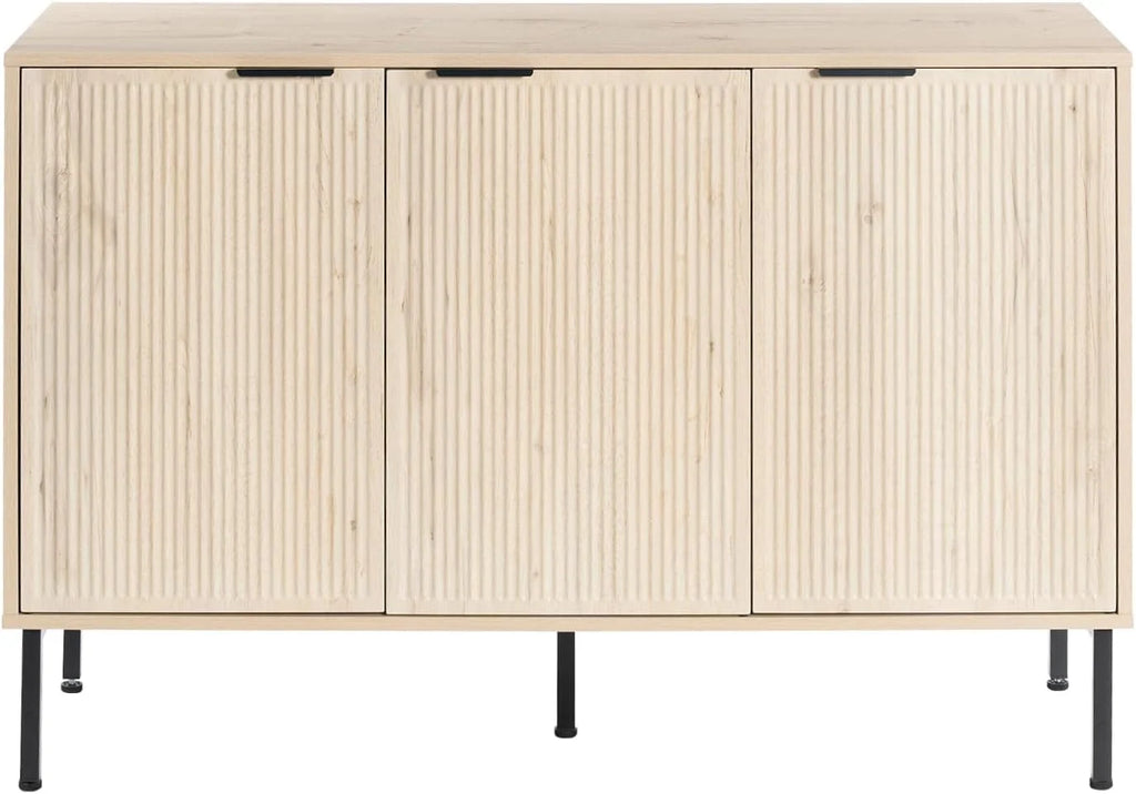 46-Inch Buffet Sideboard with 3 Doors and Shelves