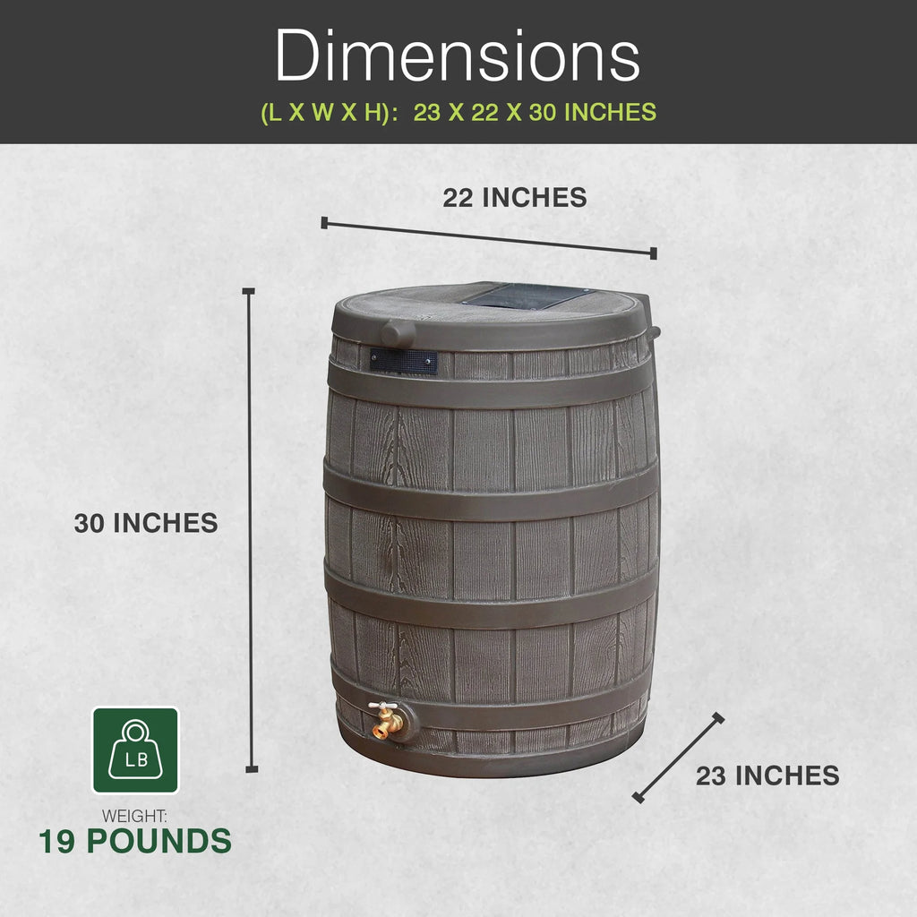 Good Ideas Rain Wizard Rain Storage Collection Rain Barrel 50 - Gallon