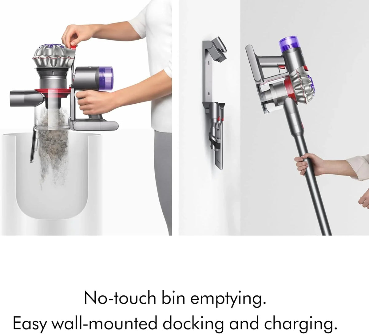 Dyson V8 Cordless Vacuum, Cleans Hard Floors and Carpets, Detangles, Converts to Handheld, 115AW, 2 Power Modes, Up to 40 Minutes