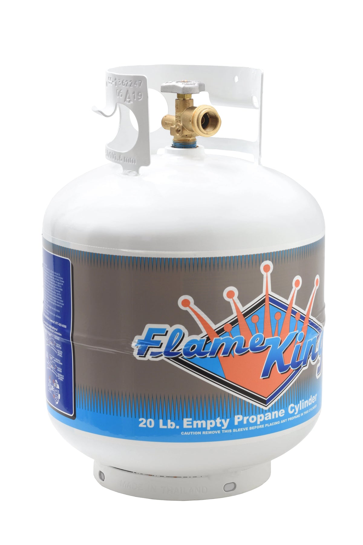 Flame King 20 lb Propane Tank LP Cylinder Gas Tank with Type 1 Overfill Protection Device Valve (Ships Empty)