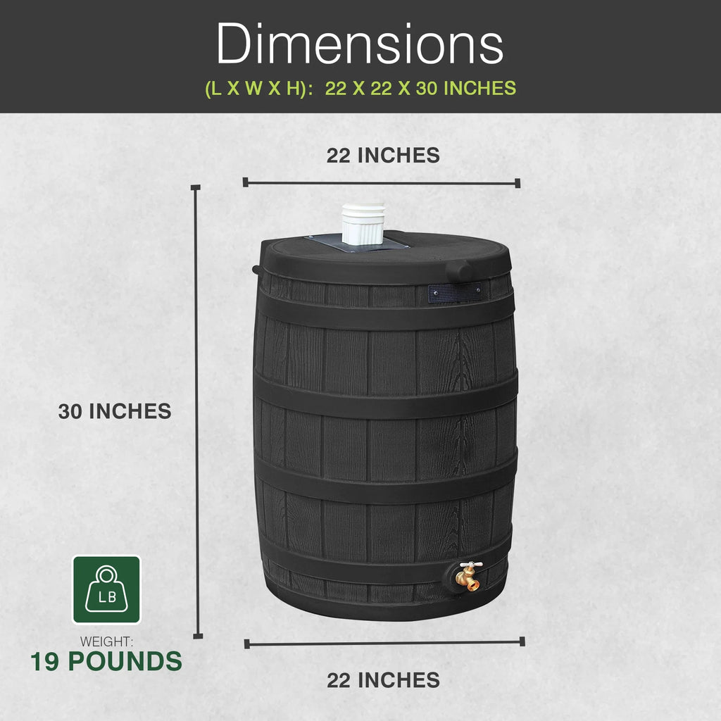 Good Ideas Rain Wizard Rain Storage Collection Rain Barrel 50 - Gallon