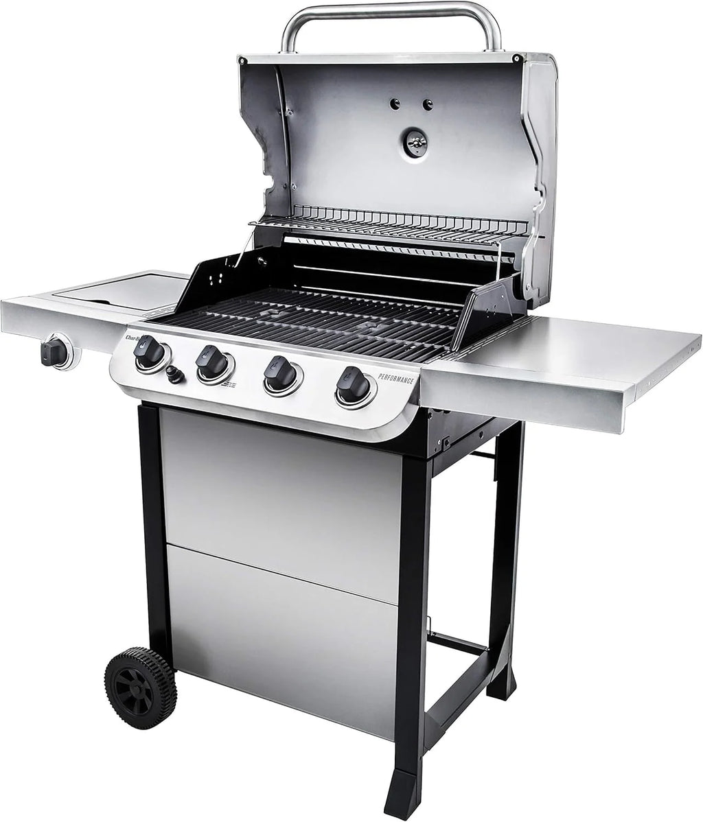 4-Burner Stainless Steel Cart-Style Gas Grill