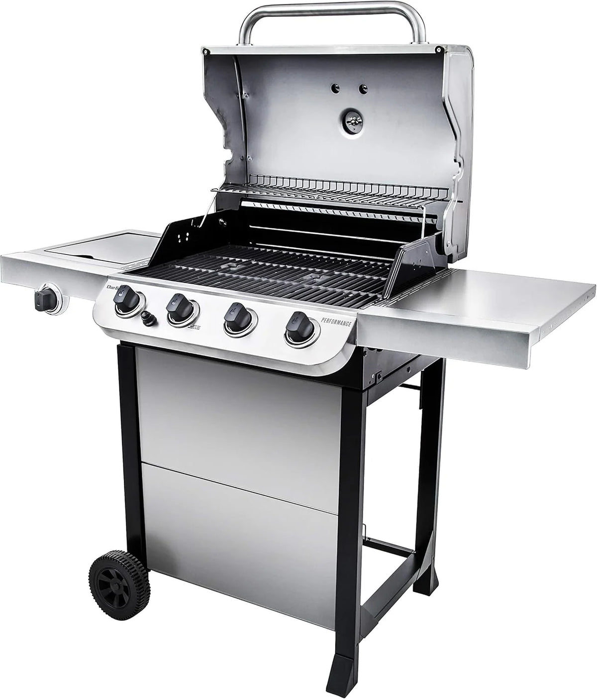 4-Burner Stainless Steel Cart-Style Gas Grill