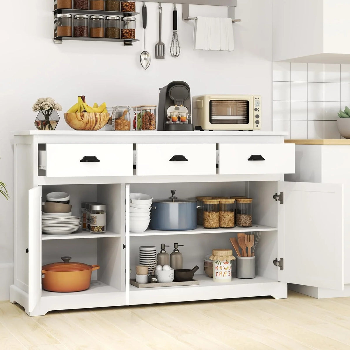 53.5-Inch Buffet Sideboard with 3 Drawers