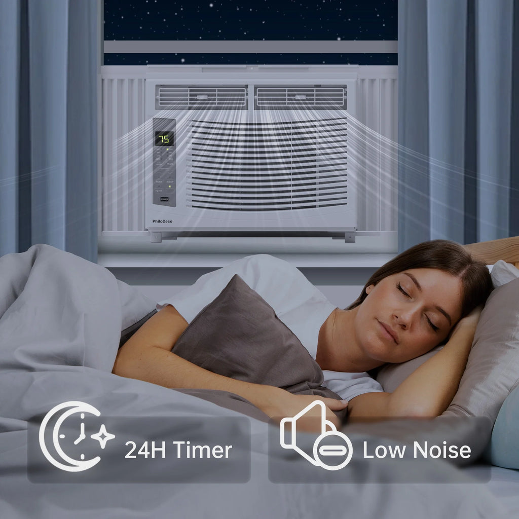 Window Air Conditioner 6000 BTU Cool to 250 Sq Ft Intelligent, LED, Remote Control, Easy to Clean Filter Screen, Can