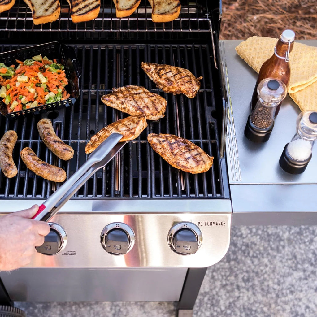 4-Burner Stainless Steel Cart-Style Gas Grill