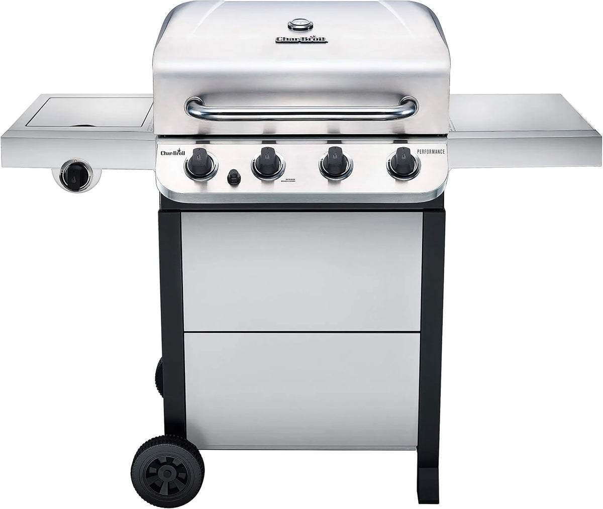 4-Burner Stainless Steel Cart-Style Gas Grill