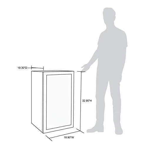 Beverage Refrigerator Cooler | 126 Cans Free Standing with Right Hinge Glass Door
