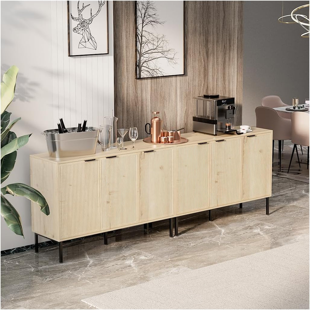 46-Inch Buffet Sideboard with 3 Doors and Shelves
